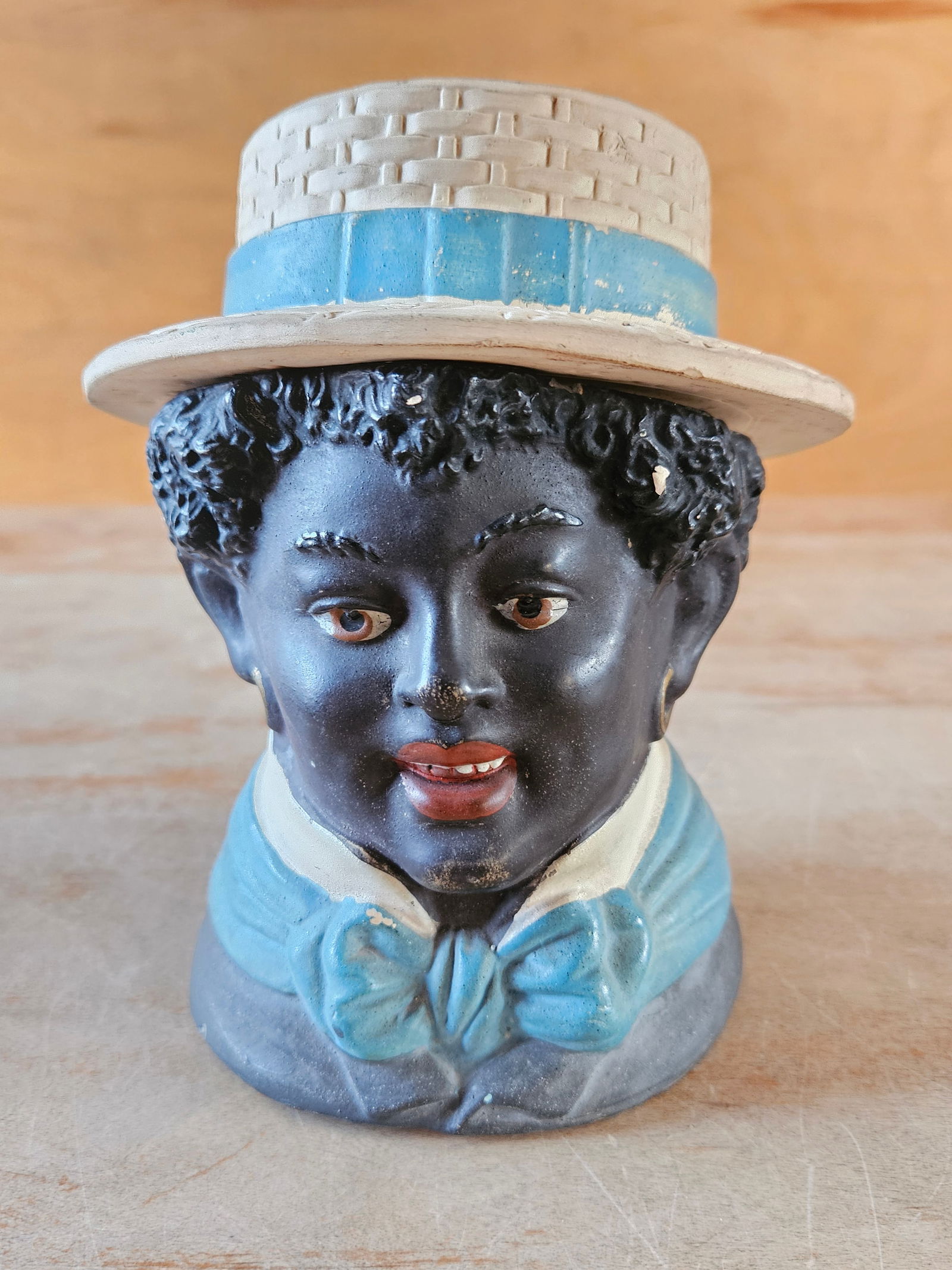 Vintage Tobacco Jar Black Man (1 of 9)