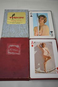 2 Boxes Vintage Esquire Large Nude Playing Cards