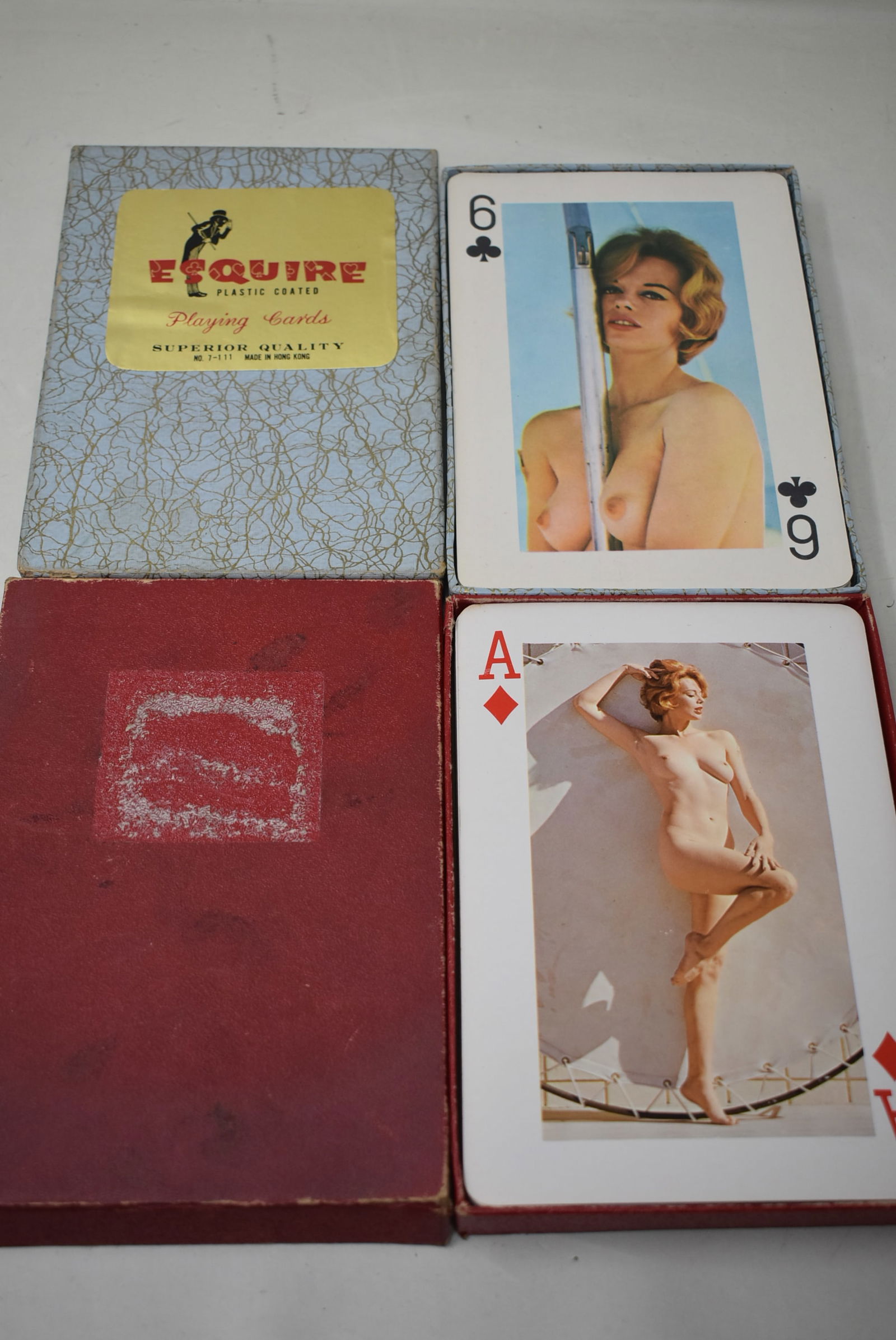 2 Boxes Vintage Esquire Large Nude Playing Cards: 2 Boxes of Vintage Esquire Large Nude Playing Cards.