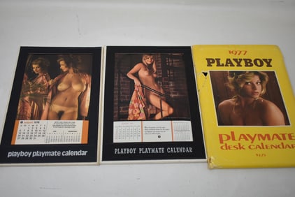 3 Vintage Playboy Playmate Calendars 1971, 77, 78