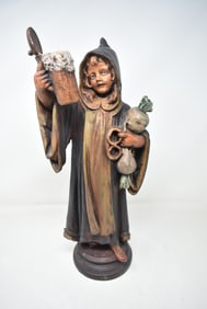 German Munchen Kindl Plaster Figure 18"