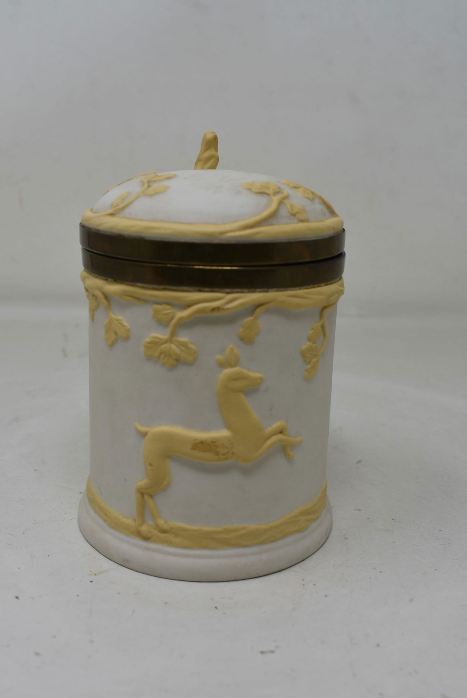 Bisque 1/4 Liter Beer Stein with Deer (1 of 6)