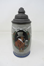 Mettlach 3078 Bavaria 1/2 Liter Stoneware Beer Stein