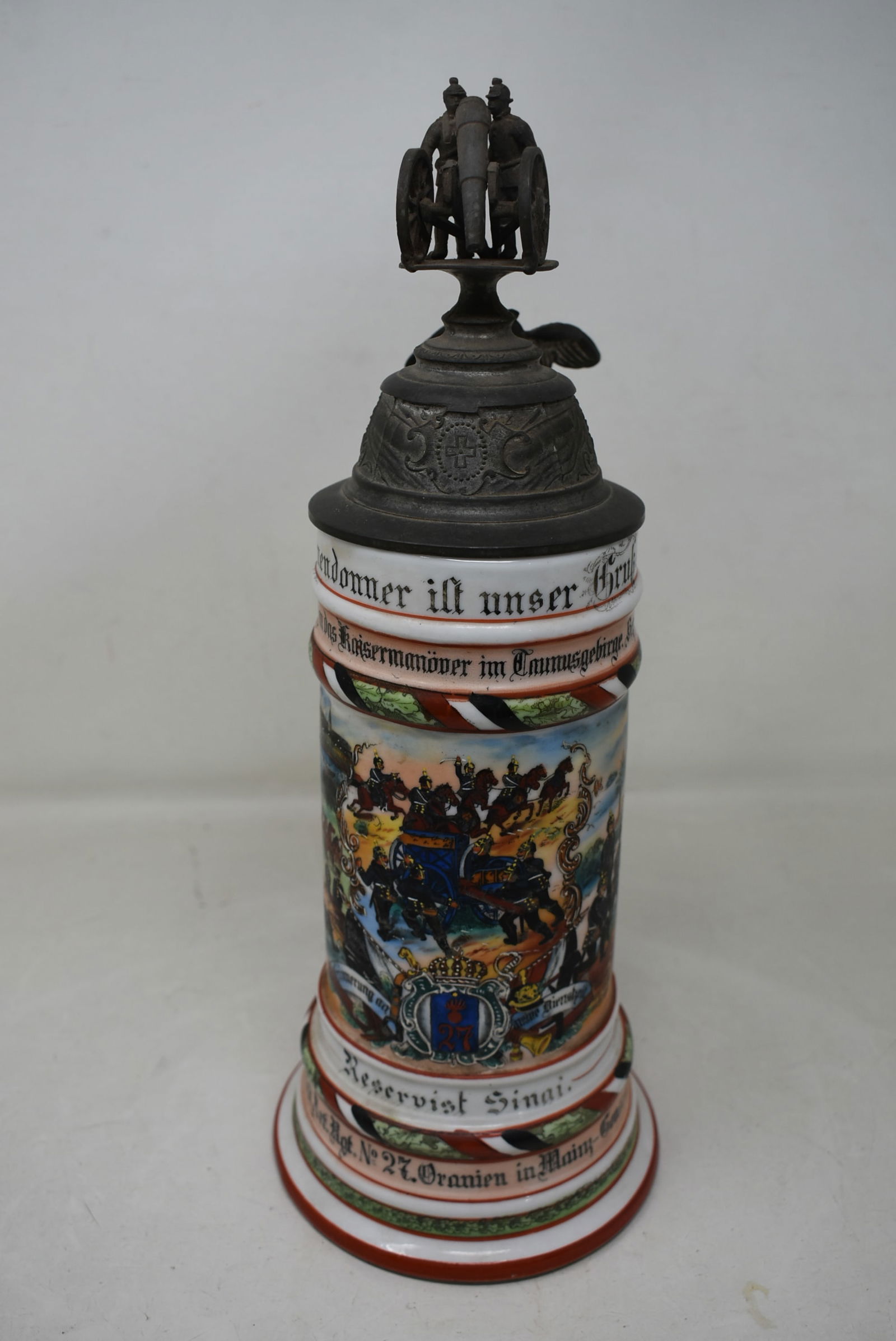 1/2 Liter German Regimental Porcelain Beer Stein 1904-06 (1 of 9)