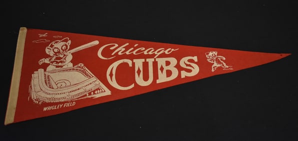 1950s Chicago Cubs Felt Pennant