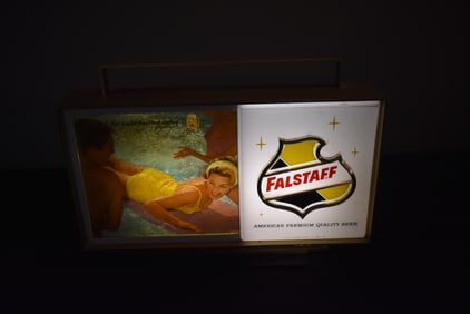 Vintage Falstaff Beer Lighted Motion Sign