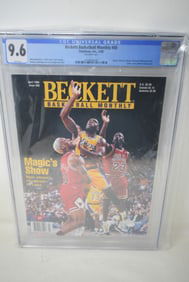 Beckett Basketball Monthly #69 Jordan/Magic 4/96 CGC Graded 9.6