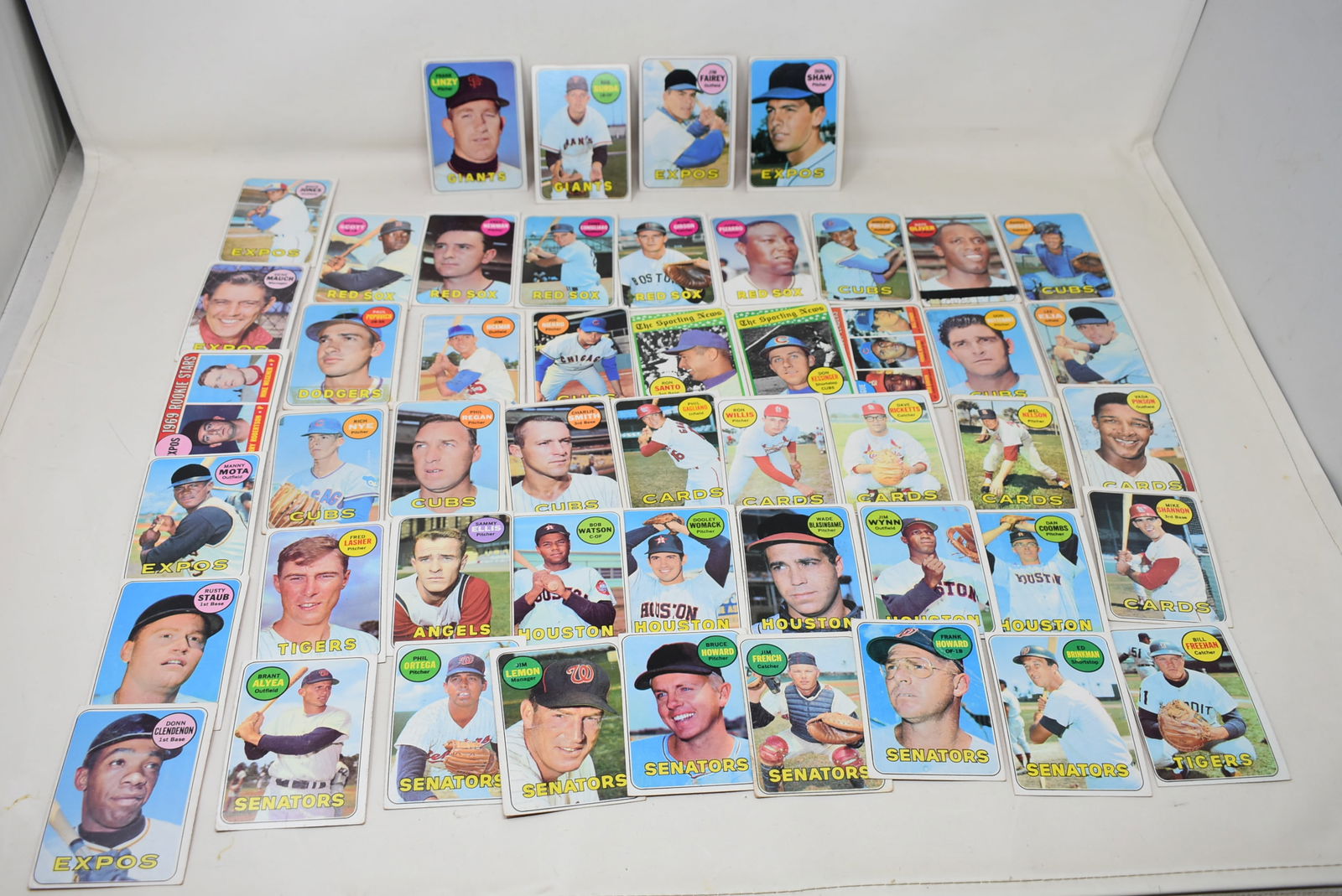 Group of 50 Baseball Cards Topps 1969 (1 of 5)