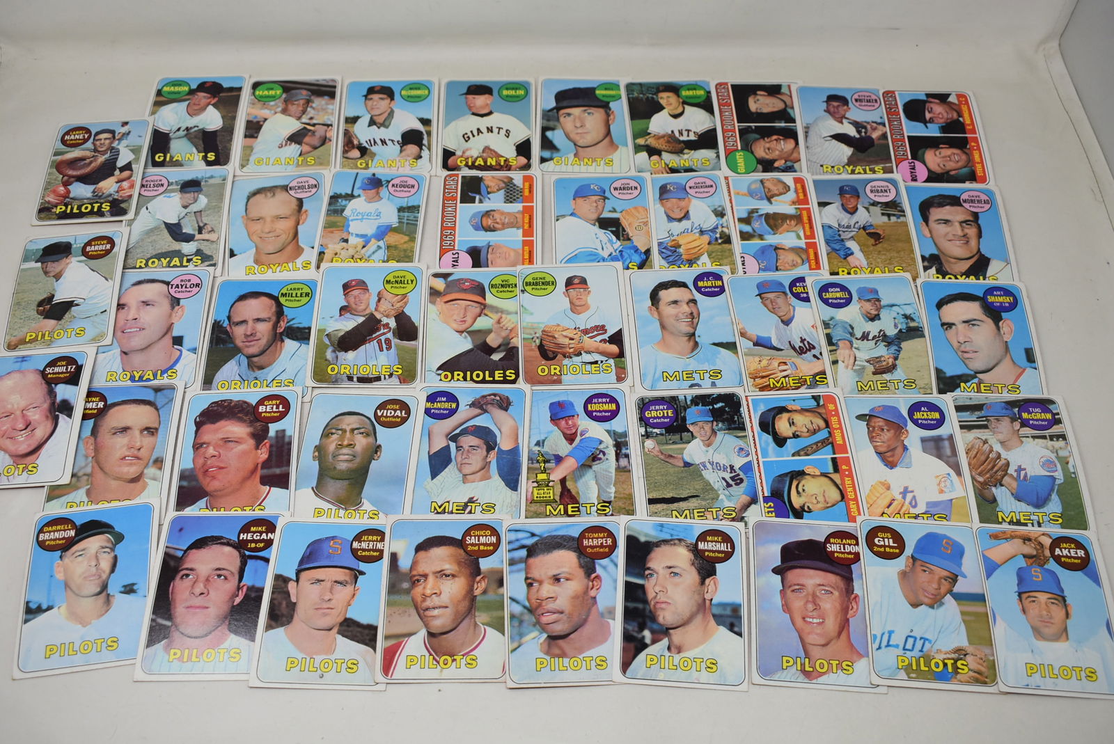 Group of 50 Baseball Cards Topps 1969 (1 of 5)