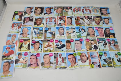 Group of 50 Baseball Cards Topps 1969