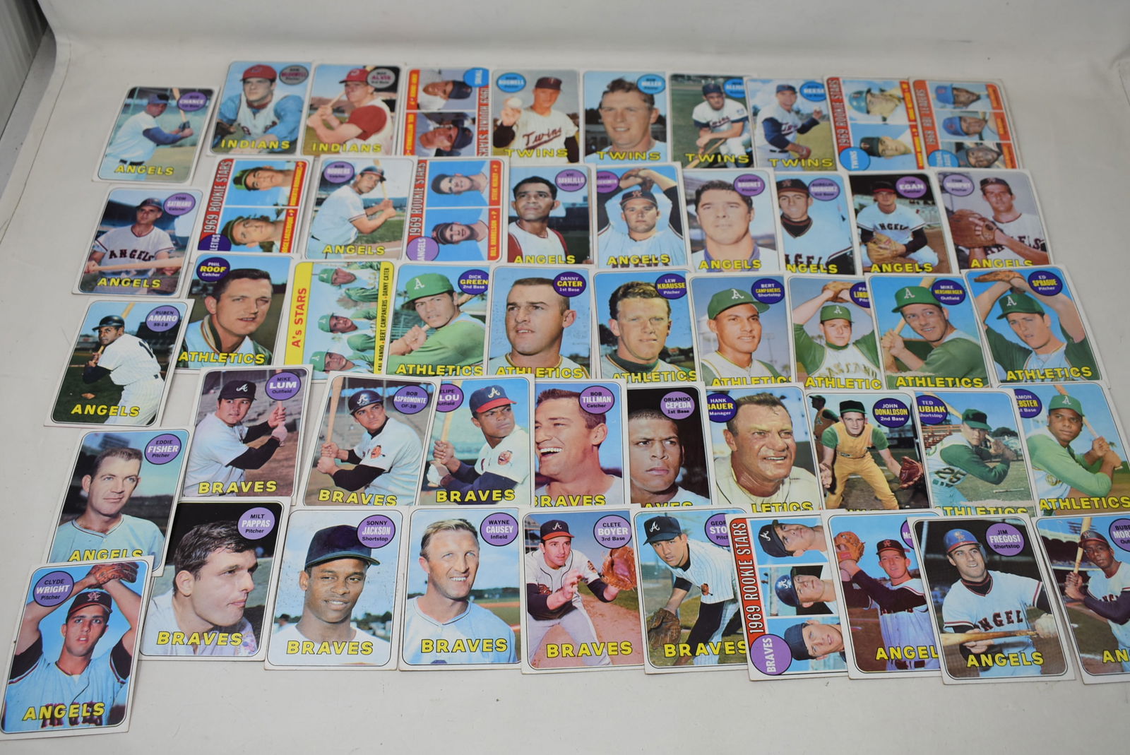 Group of 50 Baseball Cards Topps 1969 (1 of 6)