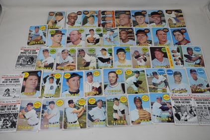 Group of 47 Baseball Cards Topps 1969