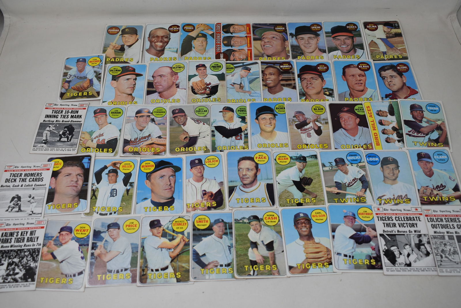Group of 47 Baseball Cards Topps 1969 (1 of 5)