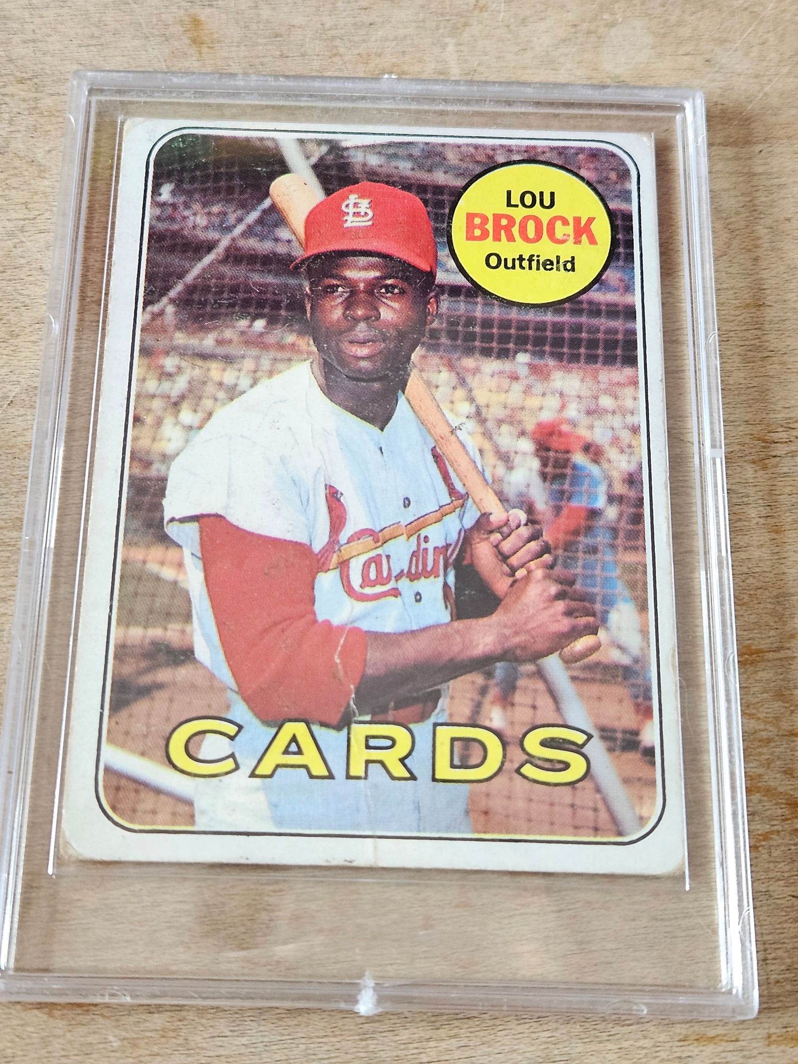 1969 Topps Lou Brock Baseball Card (1 of 2)