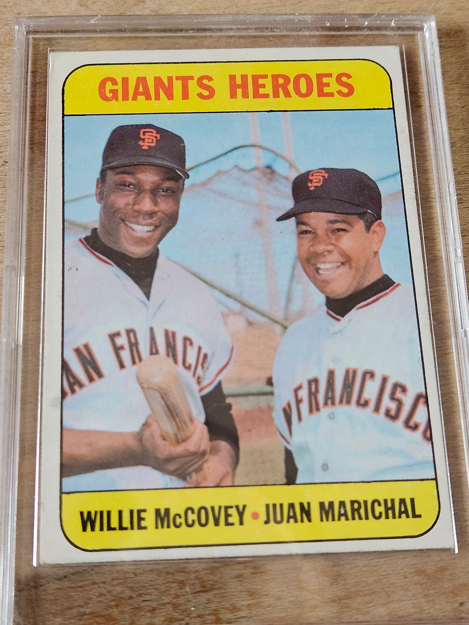 1969 Topps Card Giants Heroes Willie McCovey & Juan Marichal (1 of 2)