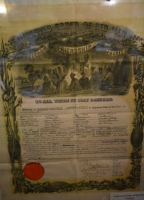 Improved Order of Red Men Signed Certificate