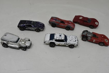 6 Vintage Hot Wheels Red Line Cars Red Lines