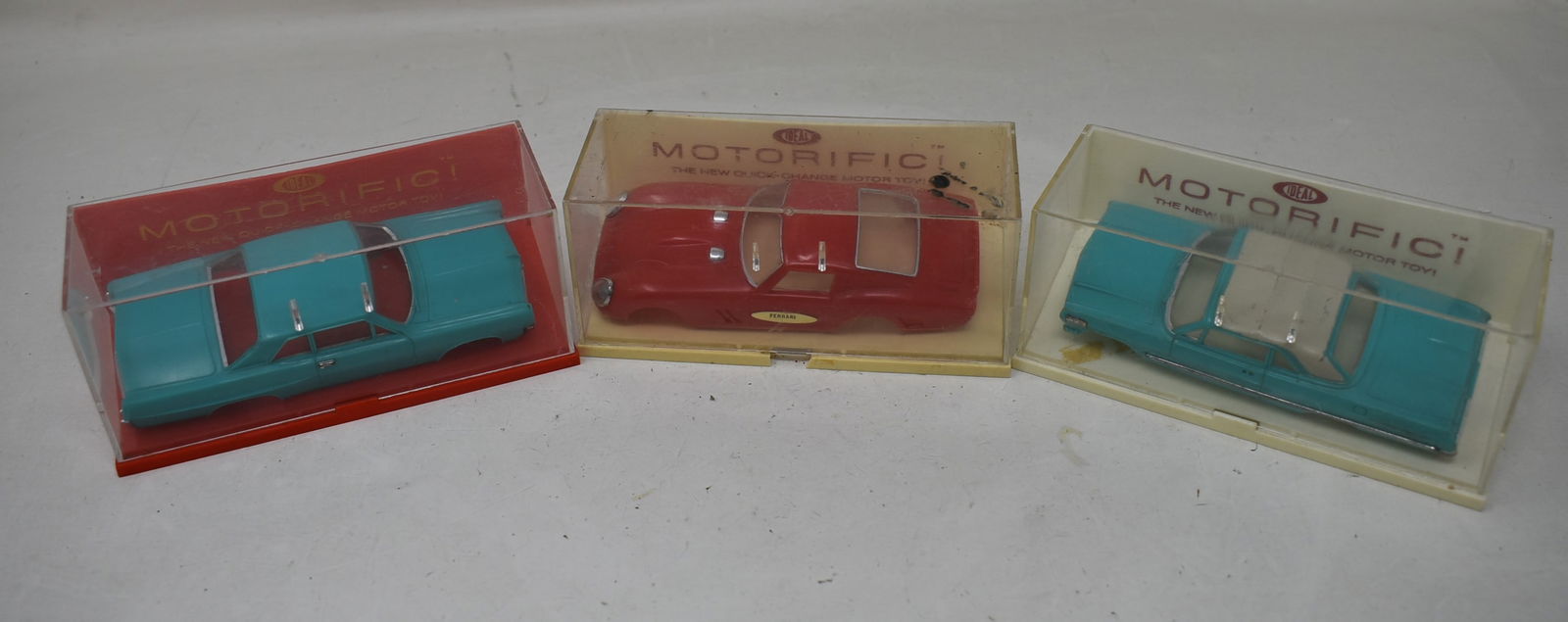 3 Vintage Ideal Motorific Slot Cars Bodies In Boxes (1 of 7)