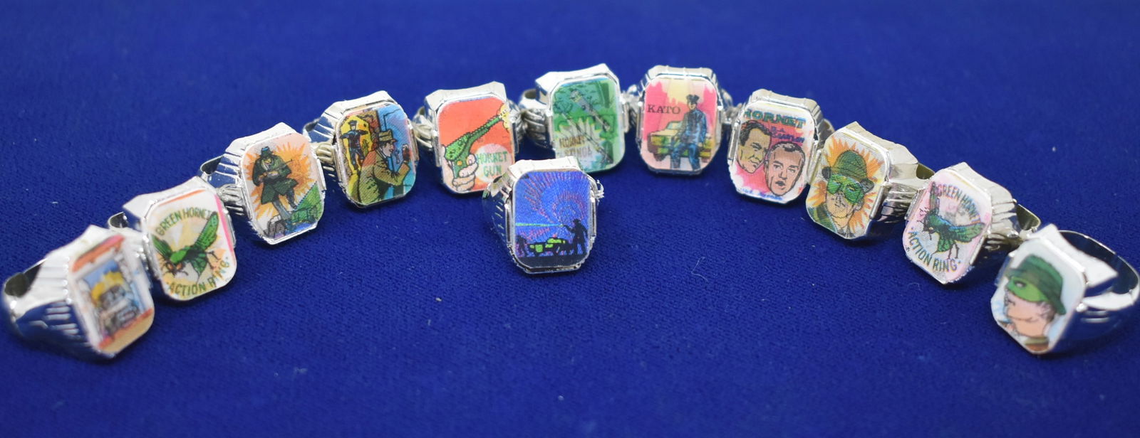 1960s Green Hornet Vari-Vue Ring Complete Set of 12 (1 of 6)