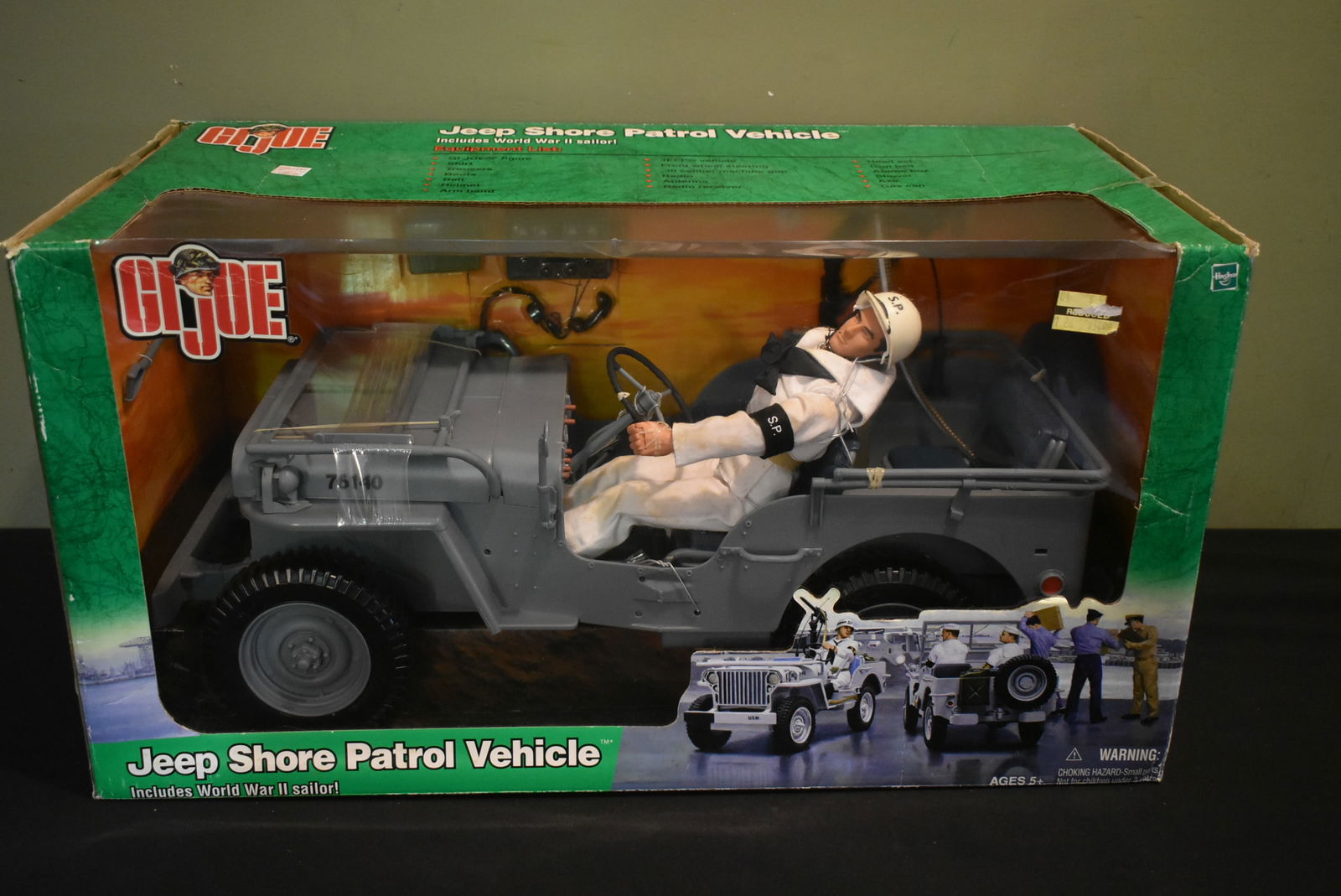 G.I. Joe Jeep Shore Patrol Vehicle with WWII Sailor NEW IN BOX (1 of 5)