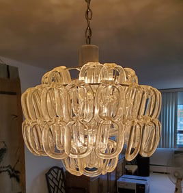 Murano Glass Vistosi "Giogali" Chandelier by Angelo Mangiarotti 1967