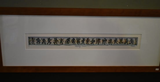 Robert Klunk "Mating Dance" Hand-Colored Etching Signed