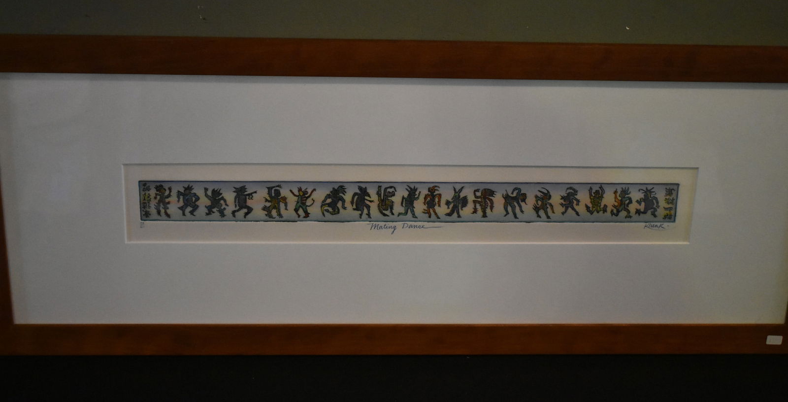 Robert Klunk "Mating Dance" Hand-Colored Etching Signed (1 of 6)