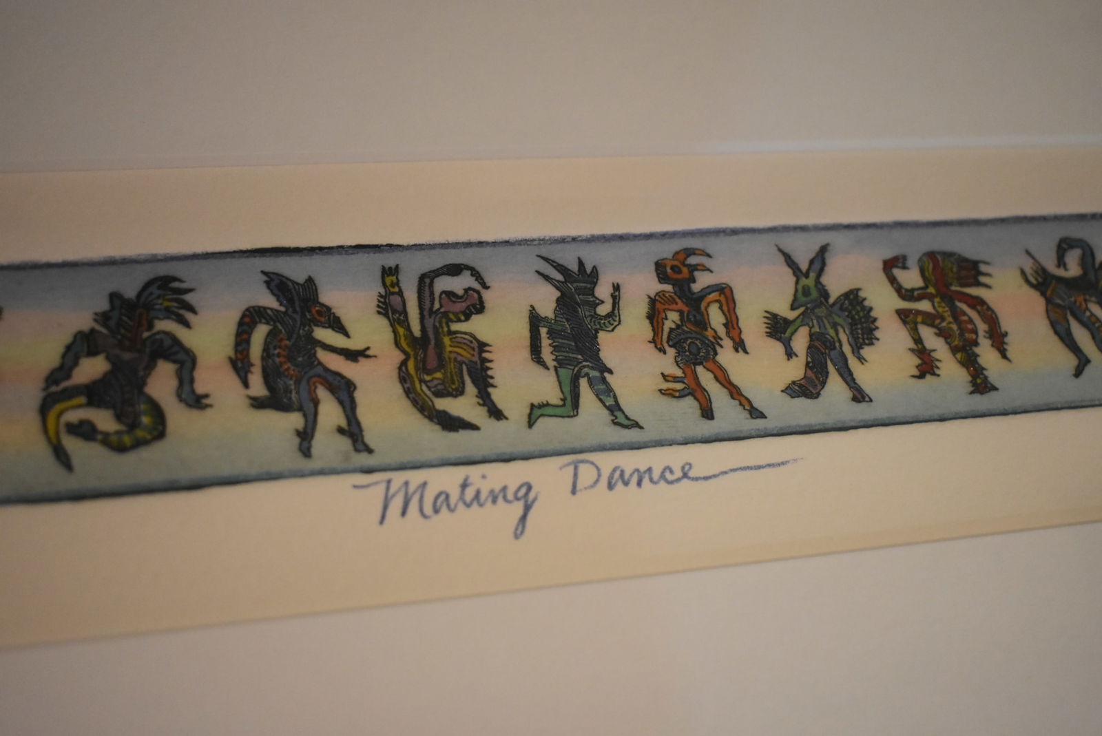 Robert Klunk "Mating Dance" Hand-Colored Etching Signed - 4