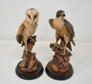 2 Anri Gunther Granget Wood Carvings Birds