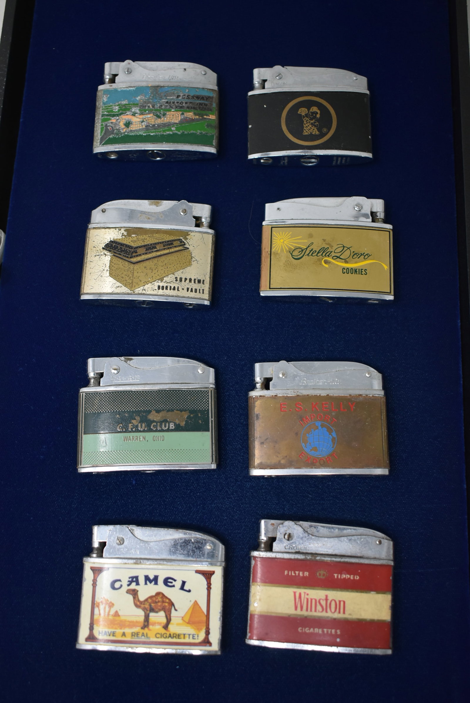 Lot of 8 Vintage Advertising Lighters (1 of 4)