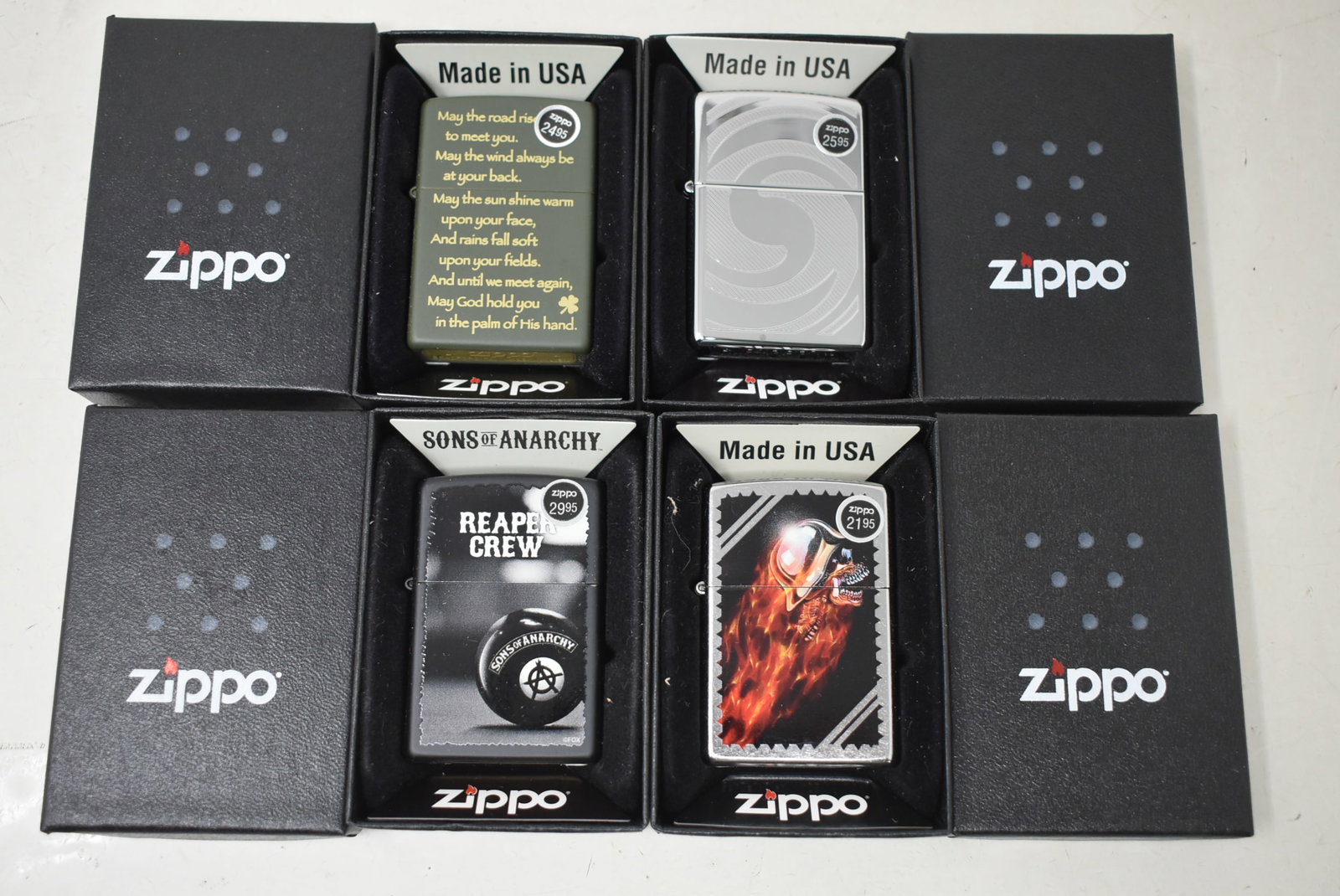 Lot of 4 Zippo Lighters BRAND NEW IN BOX (1 of 3)
