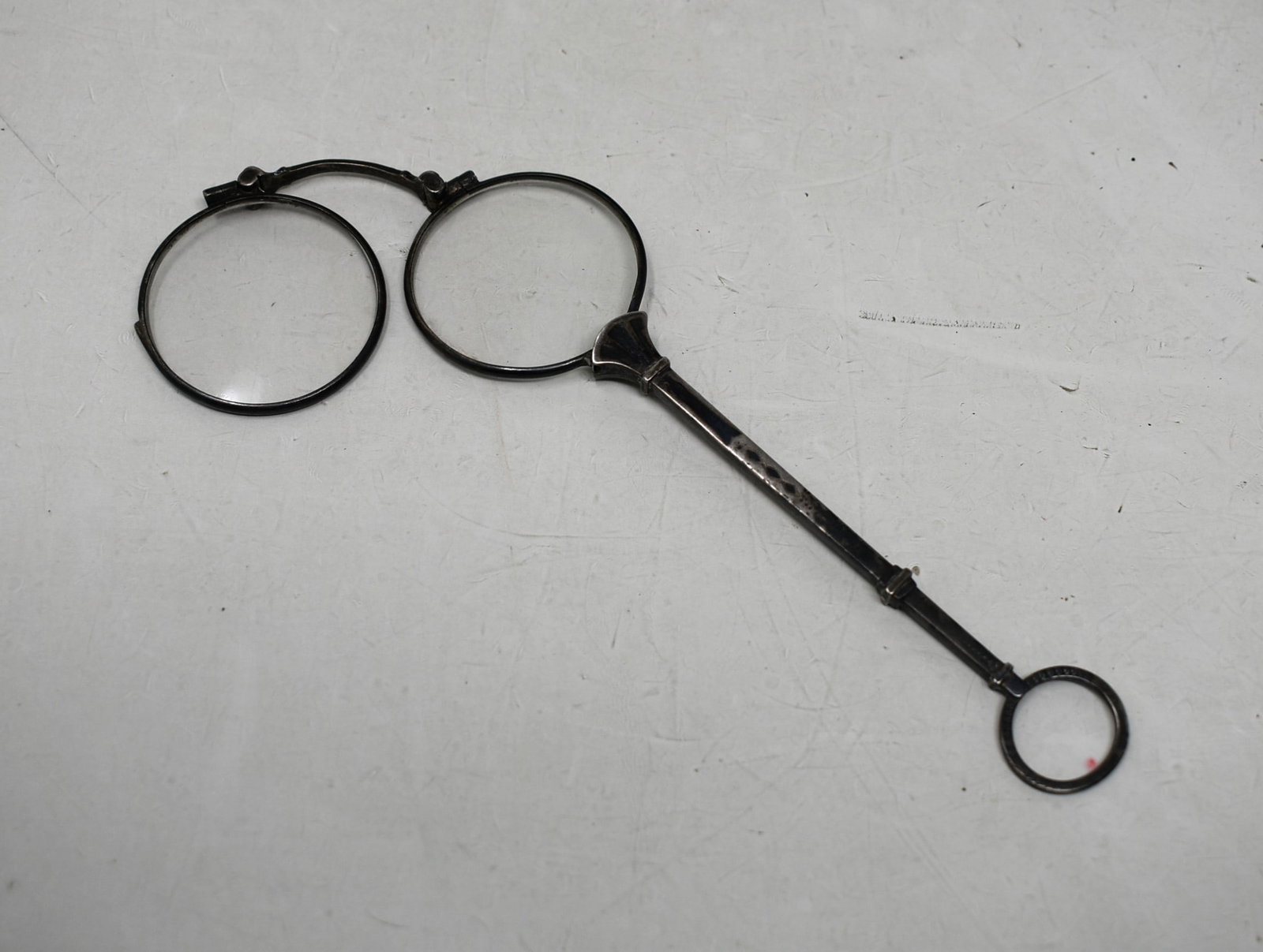 Antique Victorian Lorgnette Opera Glasses 800 Silver w Black Enamel (1 of 6)