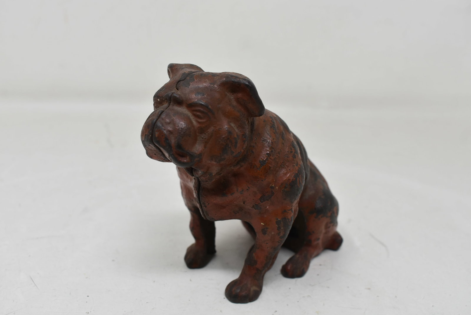 Antique Seated Bulldog Cast Iron Still Bank Hubley (1 of 5)