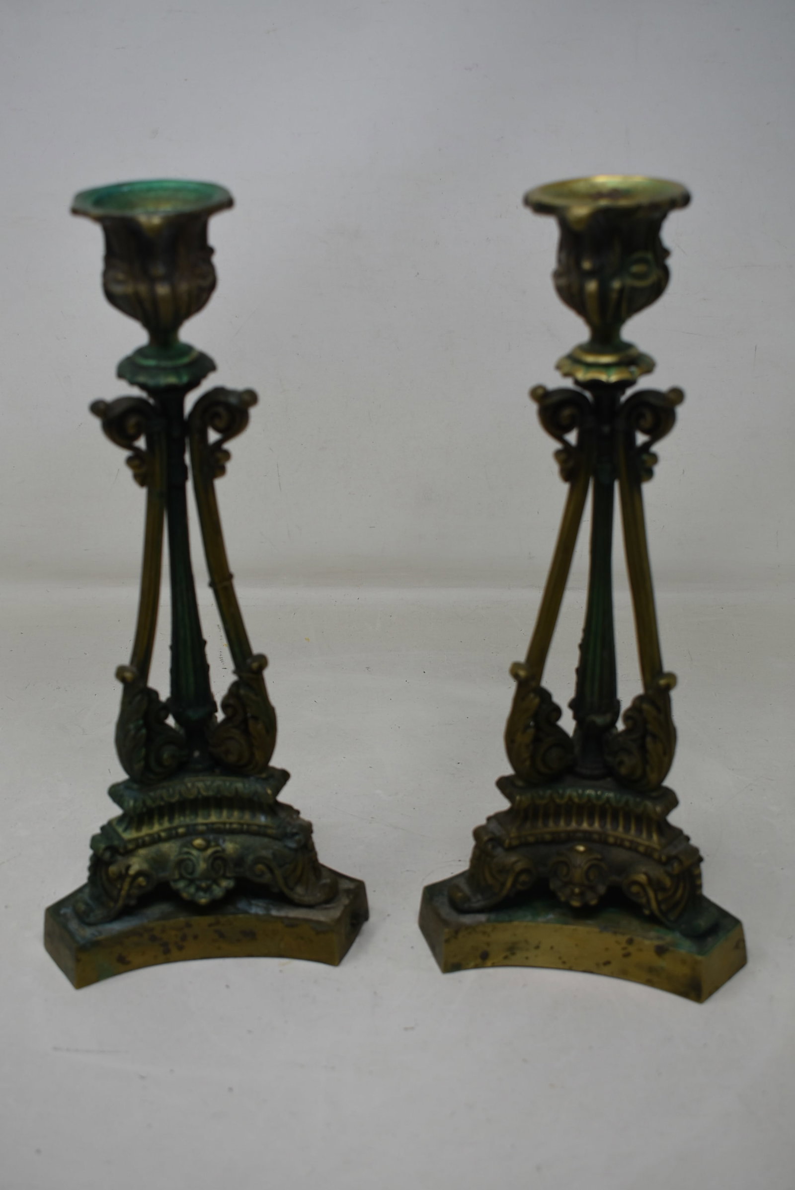 Pair of Ornate Vintage Brass 11" Candlesticks (1 of 5)