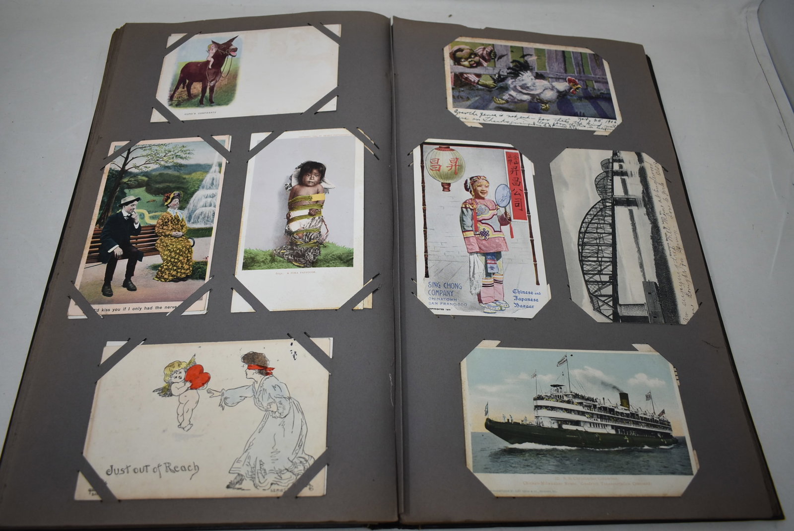 Beautiful Antique Postcard Album 242 Cards (1 of 13)