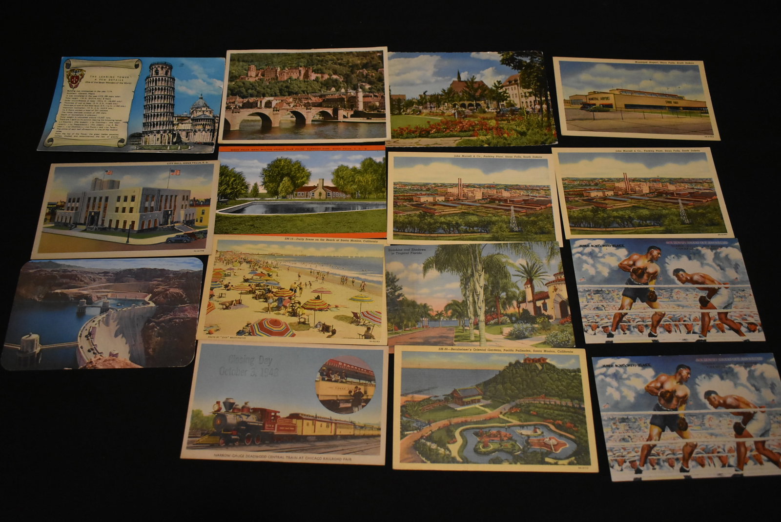 15 Vintage Postcards including 2 Jack Dempsey (1 of 4)
