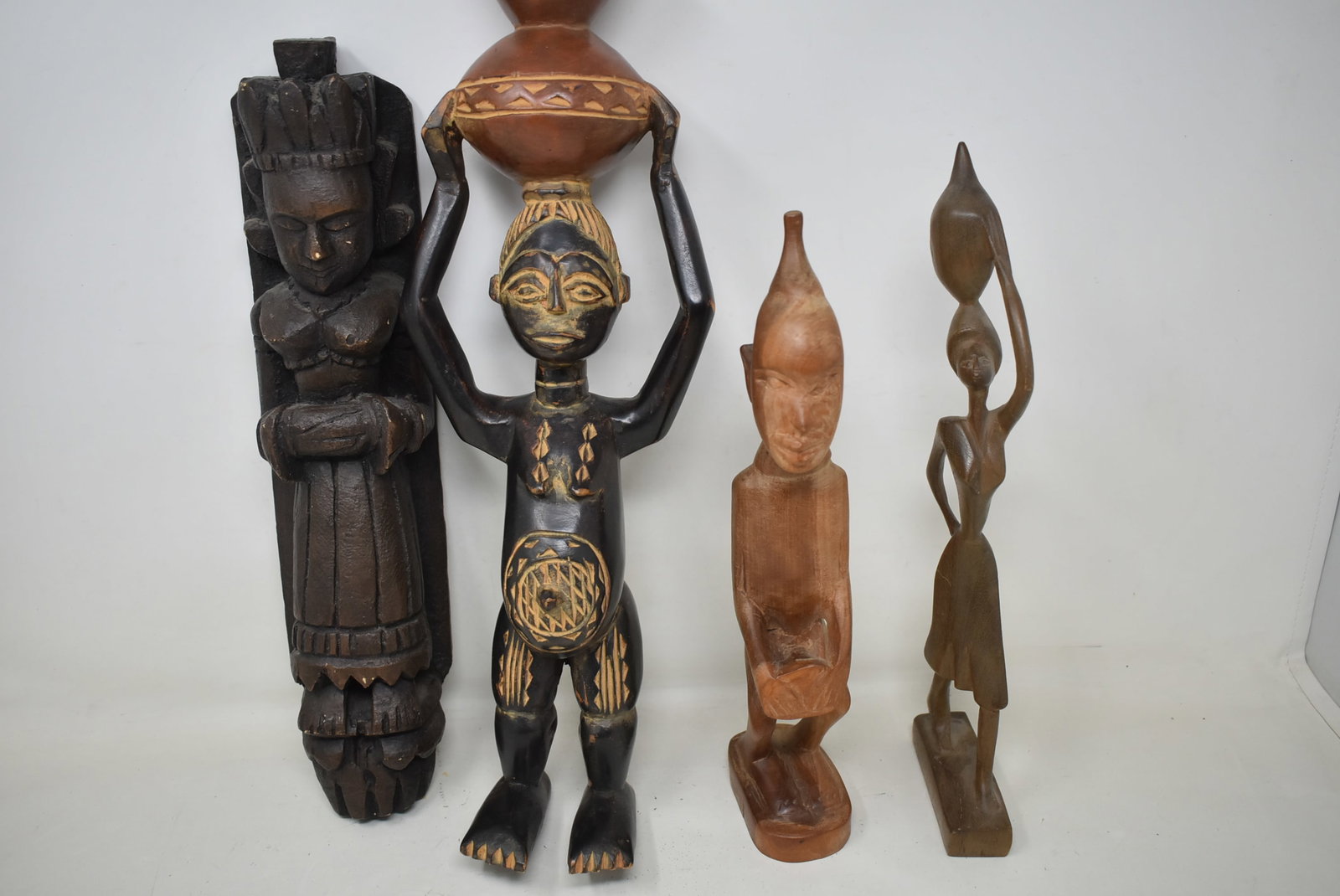 4 African Style Wood Carvings (1 of 5)