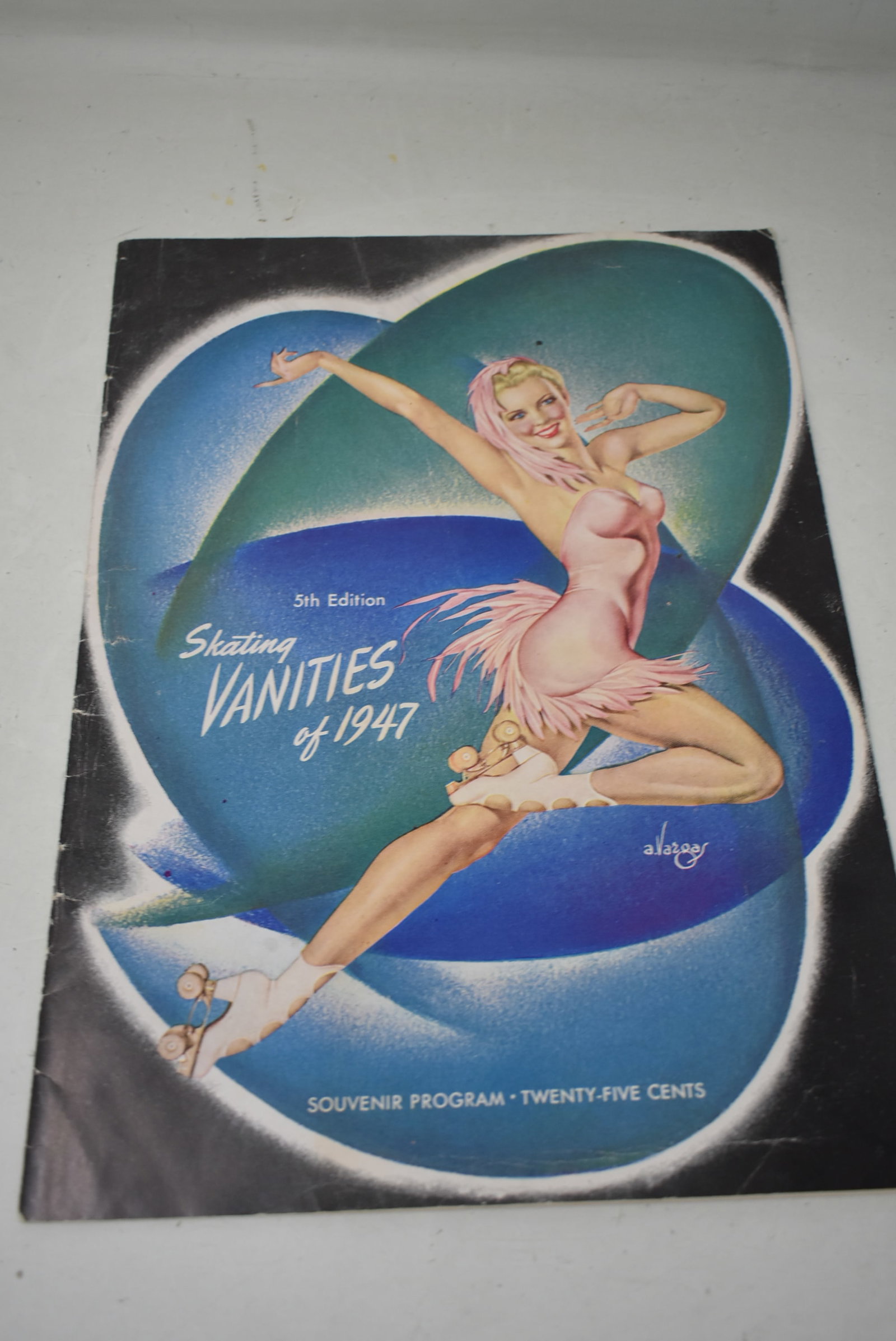 1947 Skating Vanities Program Vargas Cover: 1947 Skating Vanities Program with Vargas Cover. In good condition with light wear.