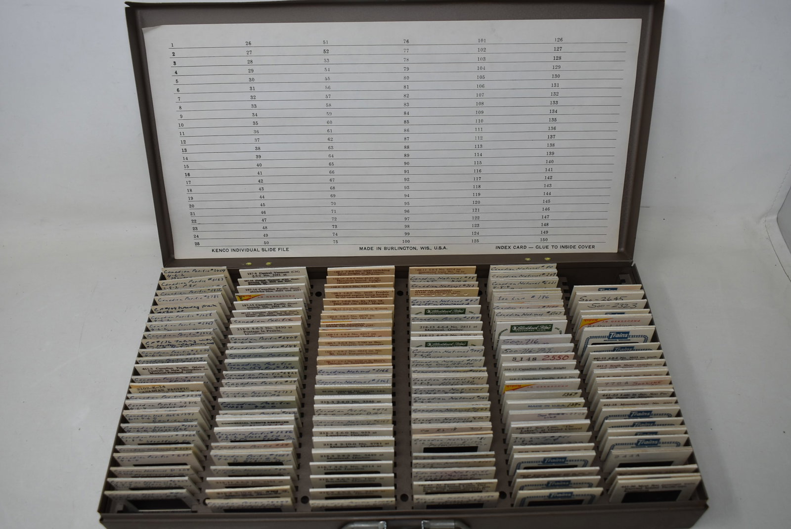 Box of Vintage 1950s & 1960's Steam Engine Railroad Train Slides (1 of 5)