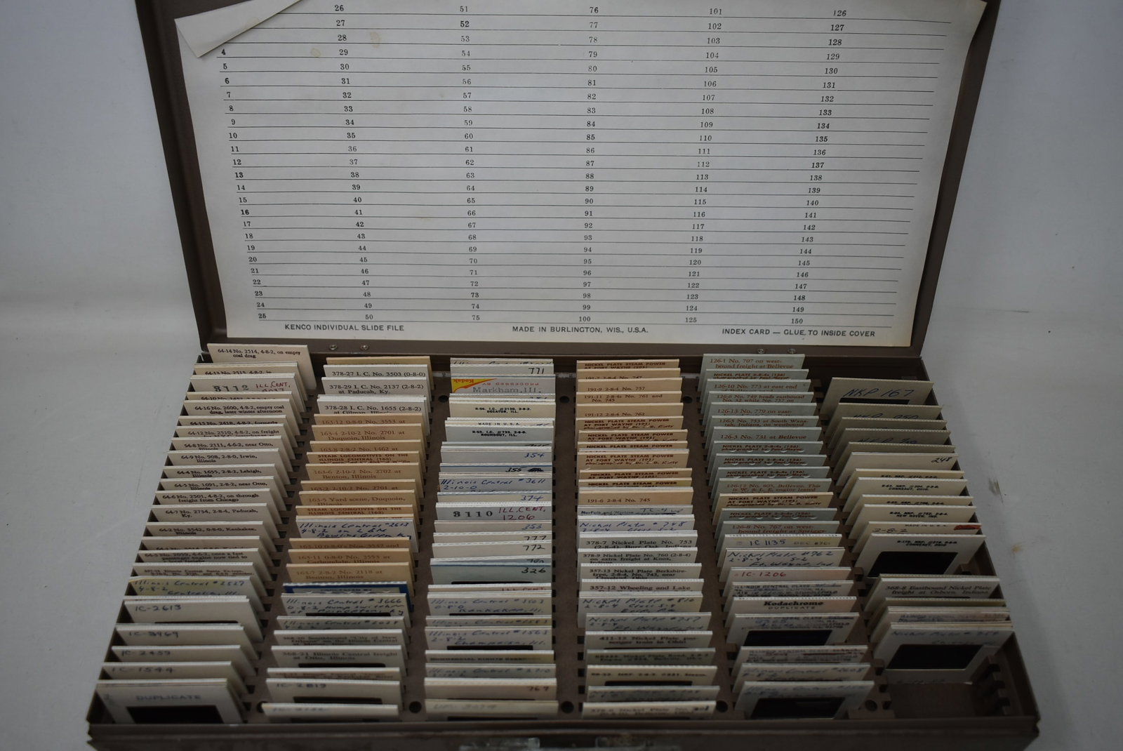 Box of Vintage 1950s & 1960's Steam Engine Railroad Train Slides (1 of 5)