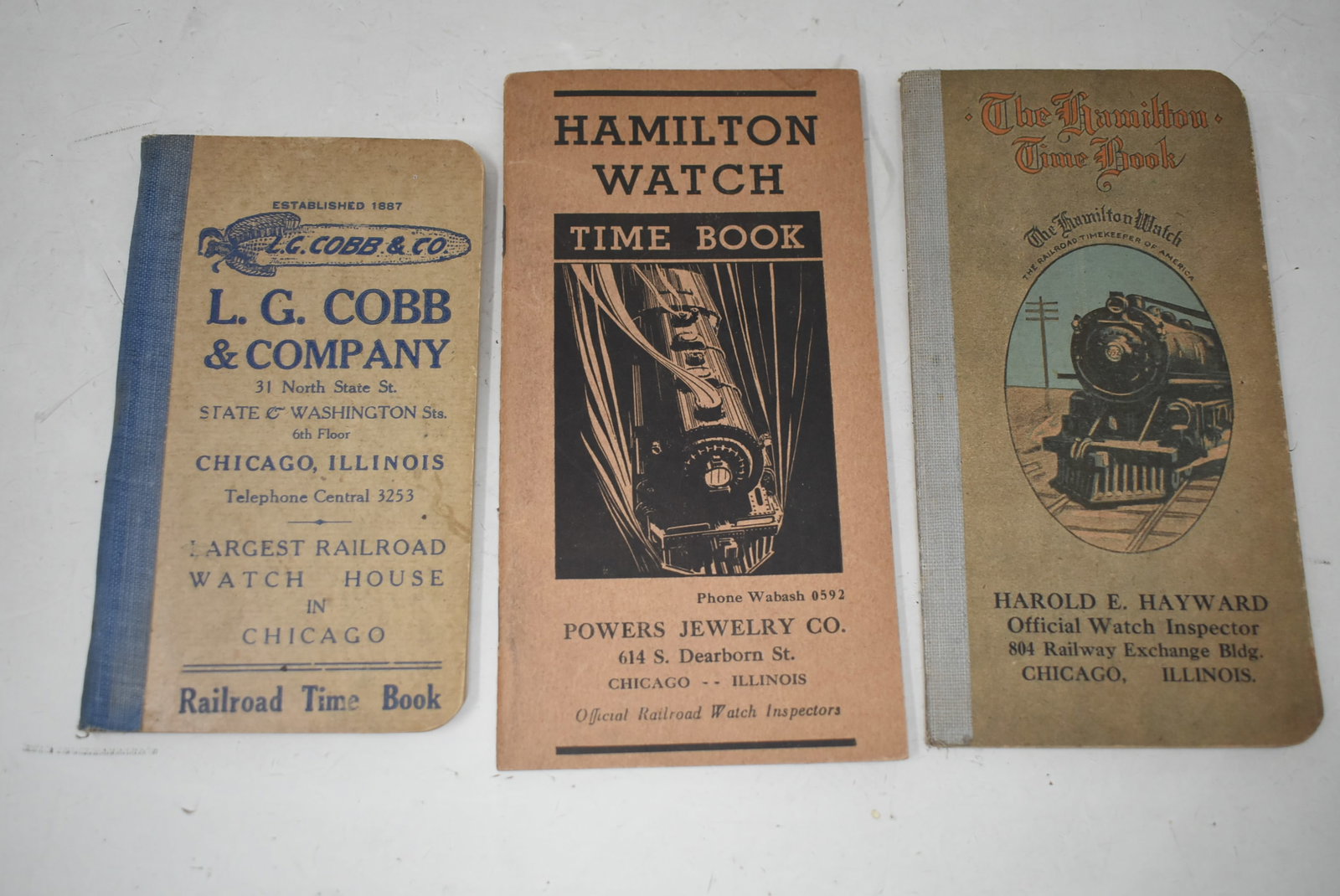 3 Vintage 1920s & 1930s Railroad Time Books, Advertising Pieces Unused (1 of 9)
