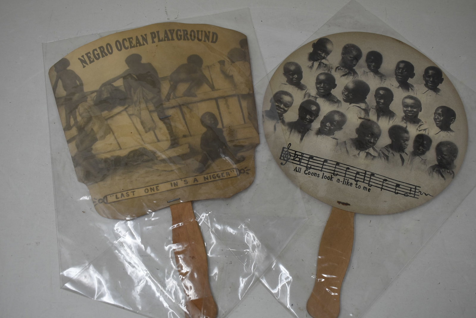 2 Vintage Black Americana Advertising Fans (1 of 5)