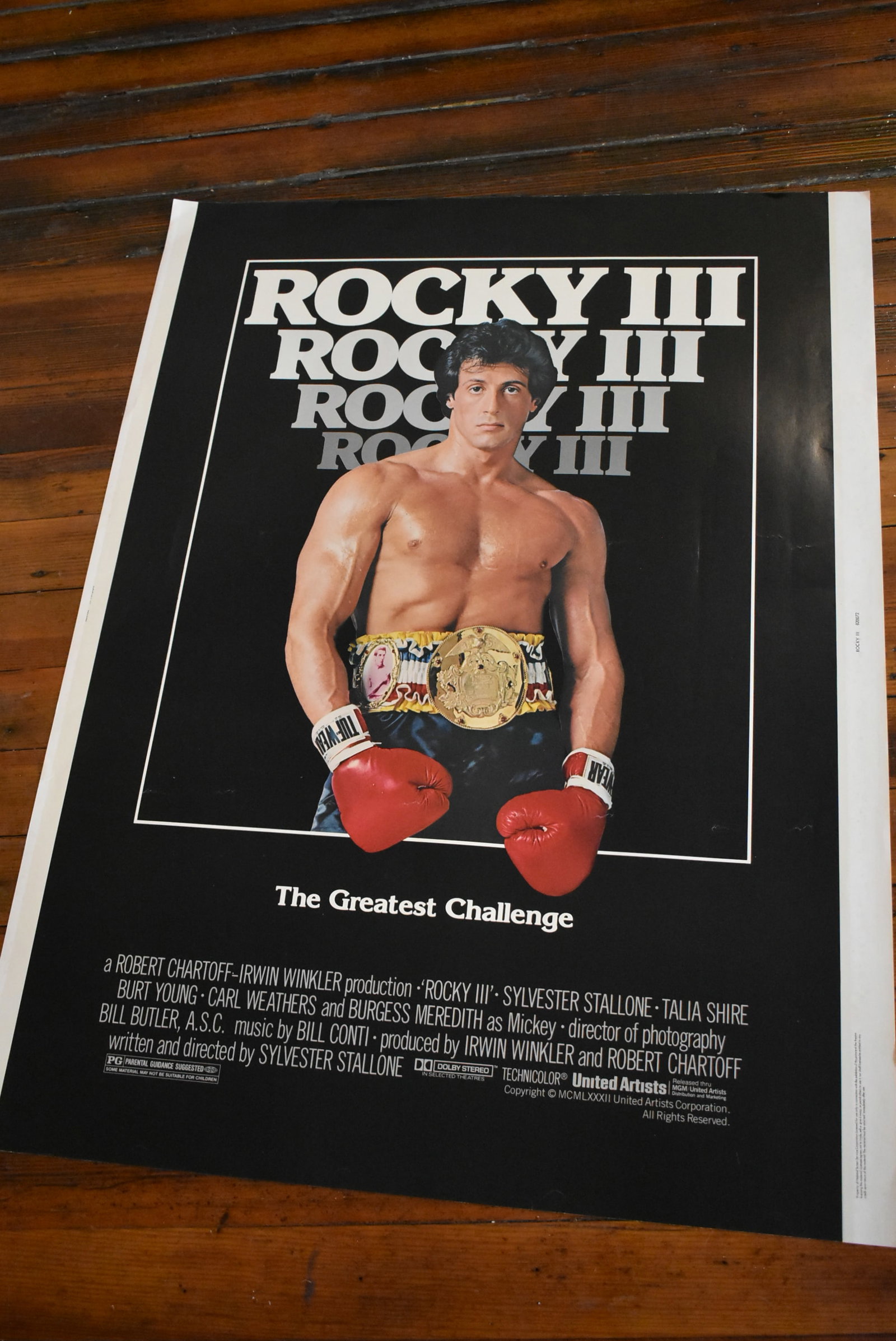 "Rocky III" Original 1 Sheet Movie Theater Poster 41 x 27 (1 of 4)