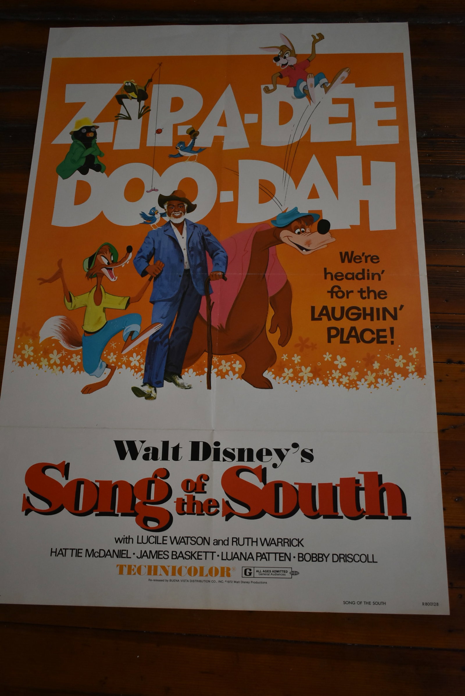 1972 Walt Disney Song of the South Original One Sheet Movie Theater Poster 41 x 27: 1972 Walt Disney "Song of the South" Original folded 1 Sheet Movie Theater Poster 41x27. In very good condition. Will be rolled for shipping.