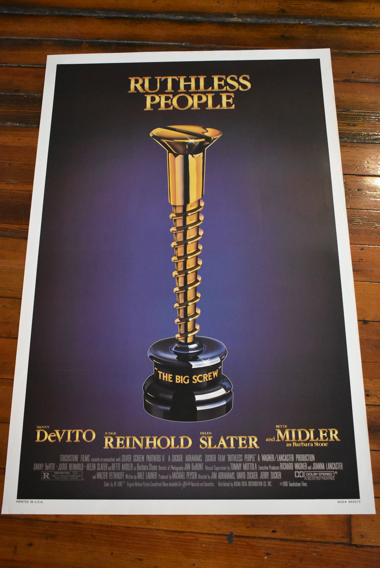 Ruthless People Original One Sheet Movie Theater Poster 41 x 27 (1 of 4)