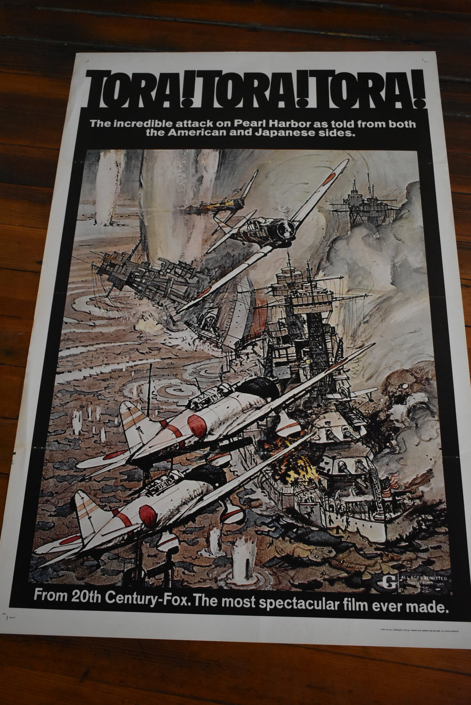 Tora! Tora! Tora! Original One Sheet Movie Theater Poster 41 x 27 (1 of 4)