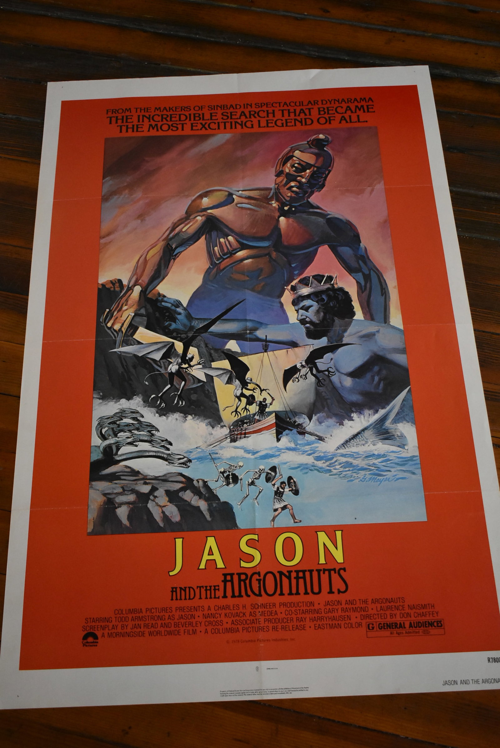 1978 Jason and the Argonauts Original One Sheet Movie Theater Poster 41 x 27 (1 of 5)