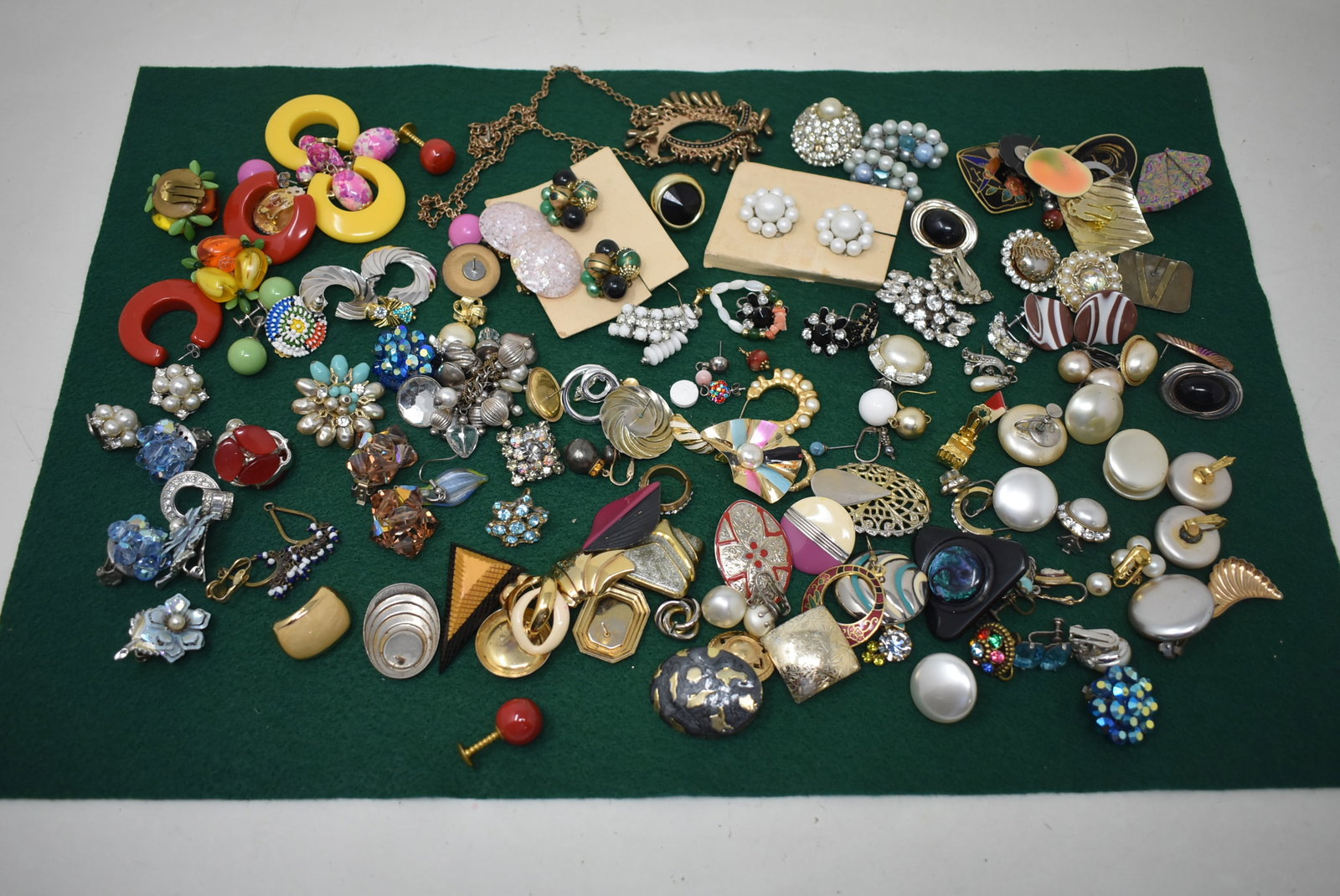 Lot of Vintage Earrings: A Large Group of Vintage Earrings. As shown
