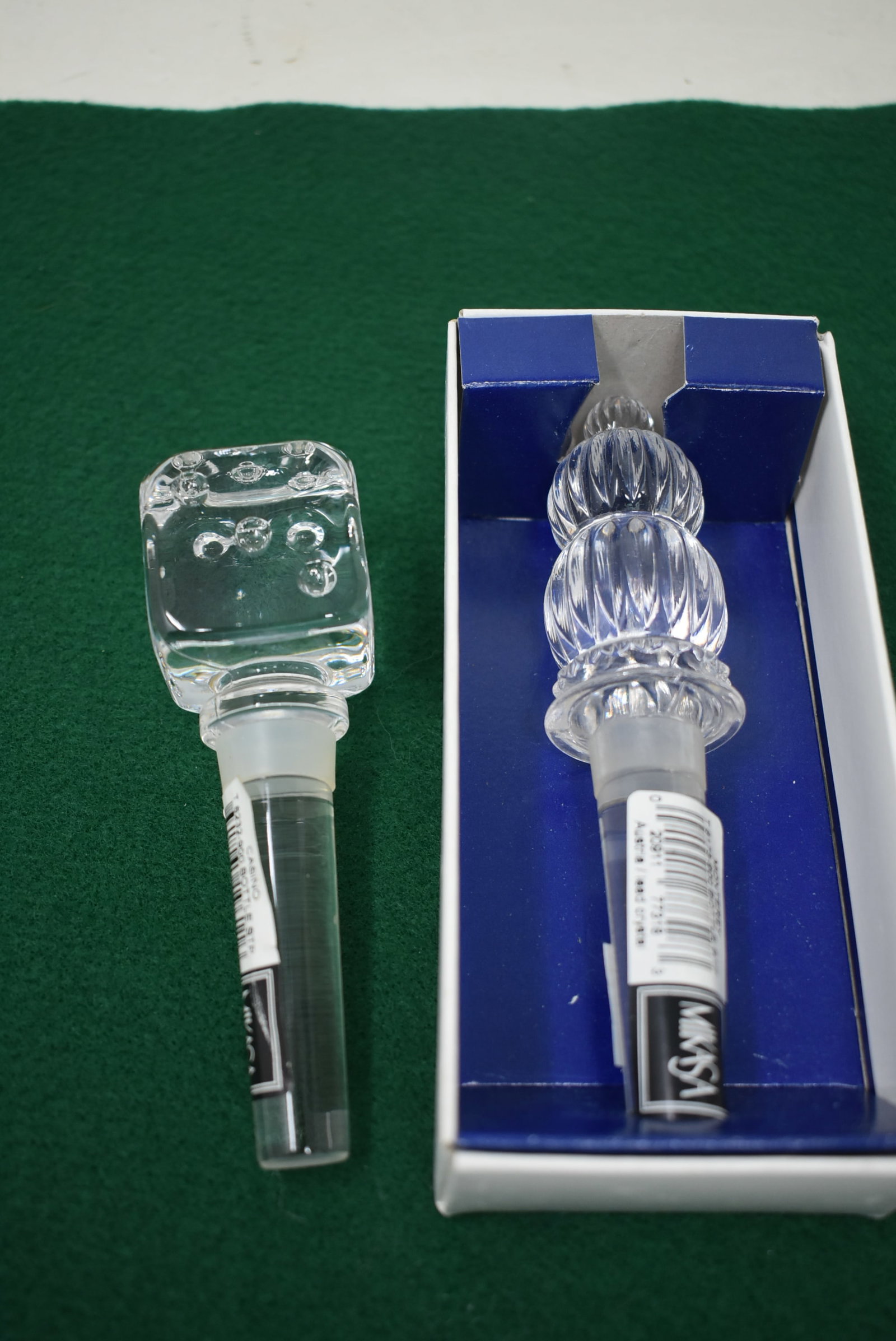 2 Mikasa Crystal Bottle Stoppers - 2