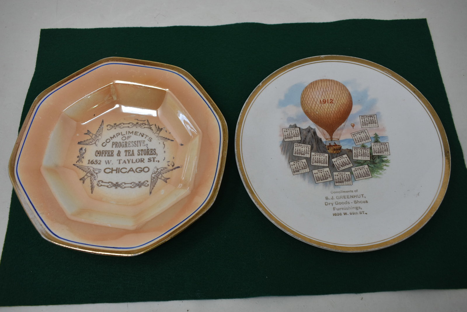 2 Vintage Chicago Advertising Plates (1 of 4)
